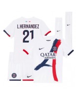 Paris Saint-Germain Lucas Hernandez #21 Bortedraktsett Barn 2024-25 Korte ermer (+ bukser)